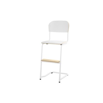 Matte FSC stol sh 45/63 cm lille sæde, hvidt stel