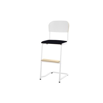 Matte FSC stol sh 45/63 cm lille sæde, hvidt stel