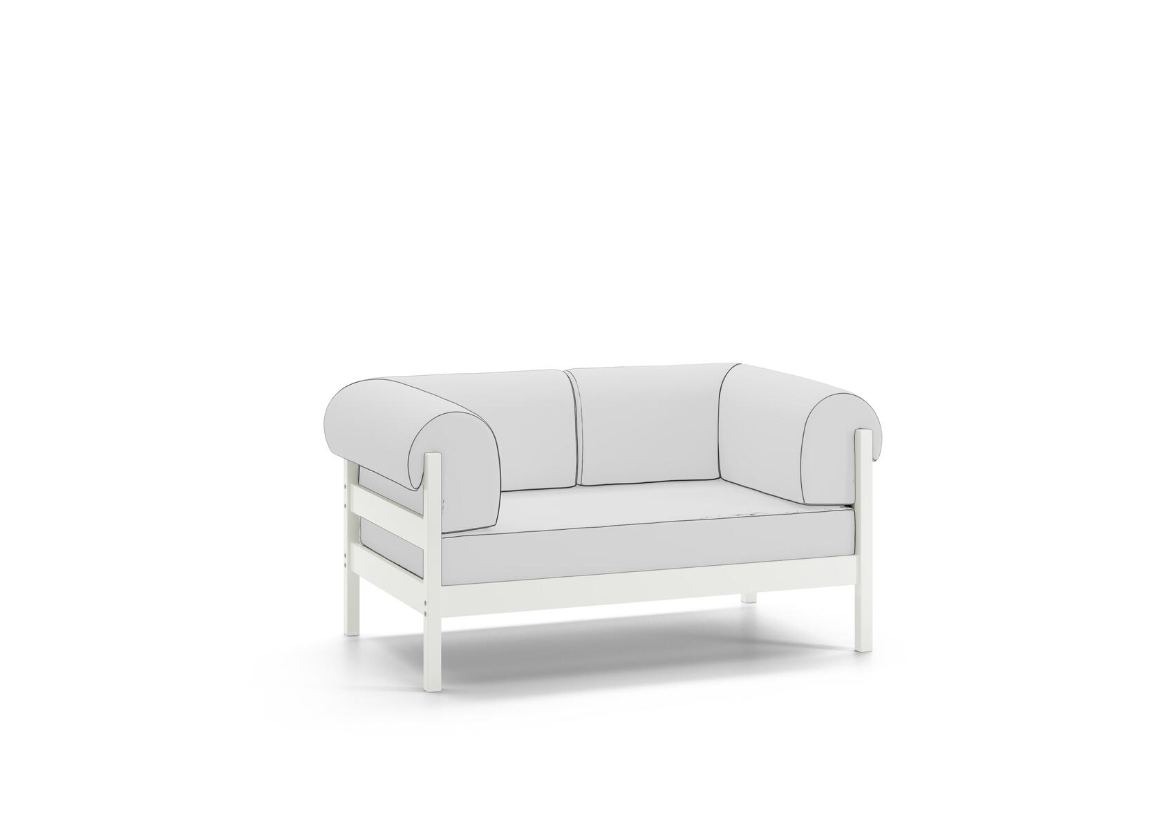 Morgan sofa hvid 2-pers. stof Danmark