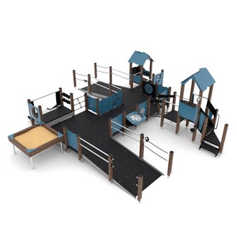 WOODEN kombinationslegeplads M