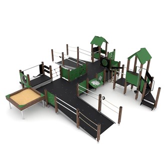 WOODEN kombinationslegeplads M