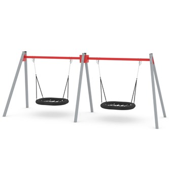 SWING dobbelt fugleredegynge, stål