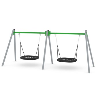 SWING dobbelt fugleredegynge, stål