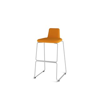 Moa barstol sh 75 cm sølvunderstel