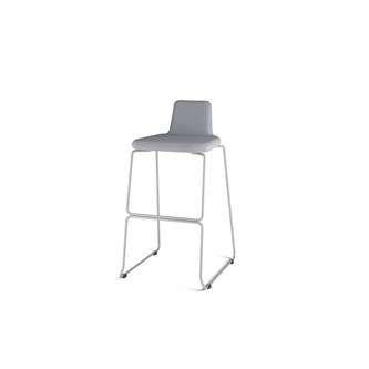 Moa barstol sh 75 cm sølvunderstel