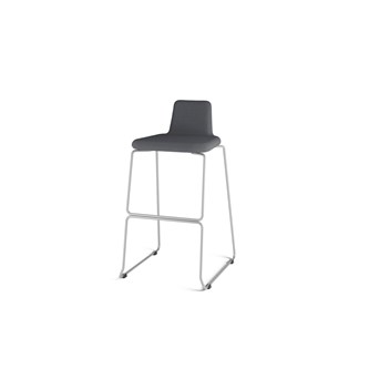 Moa barstol sh 75 cm sølvunderstel