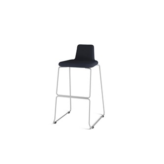 Moa barstol sh 75 cm sølvunderstel