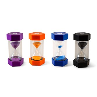 Timeglas store 5-10 min.