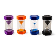 Timeglas store 5-10 min.