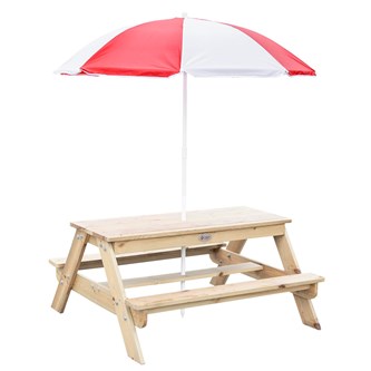 Picnicbord med parasol