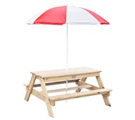 Picnicbord med parasol
