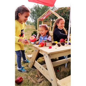 Picnicbord med parasol