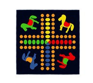Ludo-måtte 100x100 cm