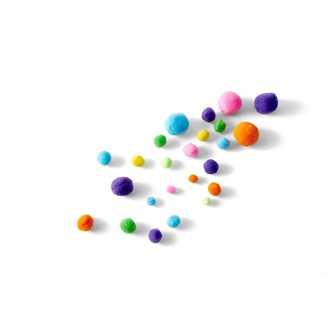Pomponer, neonfarver