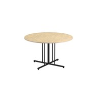 12:38 søjlebord akustik linoleum rundt Ø120 cm sort understel