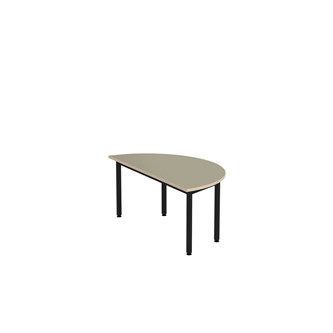 12:38 bord akustik optimal linoleum halvrundt 120-60 cm sort understel