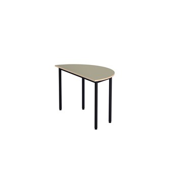 12:38 bord akustik optimal linoleum halvrundt 120-60 cm sort understel