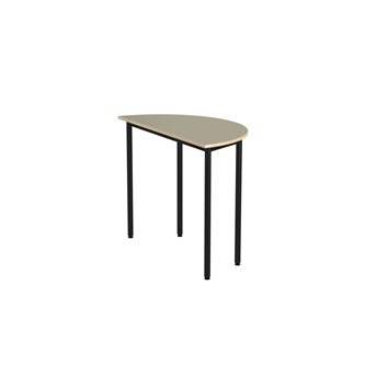 12:38 bord akustik optimal linoleum halvrundt 120-60 cm sort understel