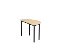 12:38 bord akustik optimal linoleum halvrundt 120-60 cm sort understel
