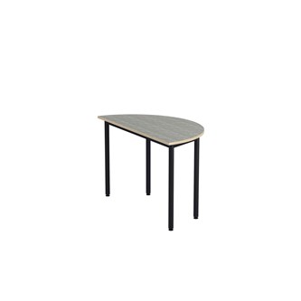 12:38 bord akustik optimal linoleum halvrundt 120-60 cm sort understel
