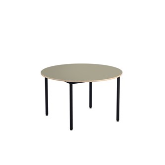 12:38 bord akustik optimal linoleum rundt Ø120 cm sort understel