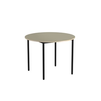 12:38 bord akustik optimal linoleum rundt Ø120 cm sort understel
