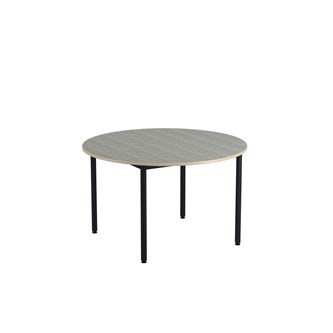 12:38 bord akustik optimal linoleum rundt Ø120 cm sort understel