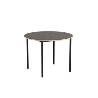 12:38 bord akustik optimal linoleum rundt Ø120 cm sort understel