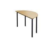 12:38 FSC bord akustik optimal laminat halvrundt 120-60 cm sort understel