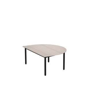 12:38 FSC bord akustiklaminat halvrundt 120x90 cm sort understel