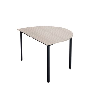 12:38 FSC bord akustiklaminat halvrundt 120x90 cm sort understel