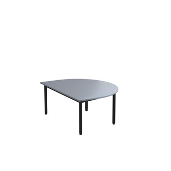 12:38 FSC bord akustiklaminat halvrundt 120x90 cm sort understel