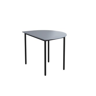 12:38 FSC bord akustiklaminat halvrundt 120x90 cm sort understel