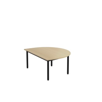 12:38 FSC bord akustiklaminat halvrundt 120x90 cm sort understel