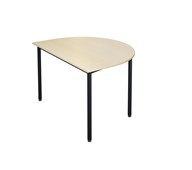 12:38 FSC bord akustiklaminat halvrundt 120x90 cm sort understel