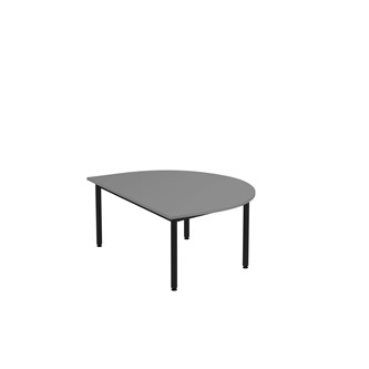 12:38 FSC bord akustiklaminat halvrundt 120x90 cm sort understel