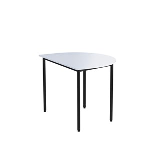 12:38 FSC bord akustiklaminat halvrundt 120x90 cm sort understel