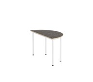 12:38 bord akustik optimal linoleum halvrundt 120-60 cm hvidt understel