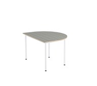 12:38 bord akustik optimal linoleum halvrundt 120-90 cm hvidt understel