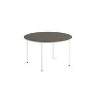 12:38 bord akustik optimal linoleum rundt Ø120 cm hvidt understel
