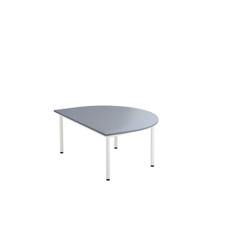 12:38 FSC bord akustik optimal laminat halvrundt 120-90 cm hvidt understel
