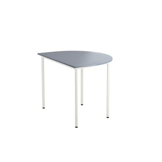 12:38 FSC bord akustik optimal laminat halvrundt 120-90 cm hvidt understel