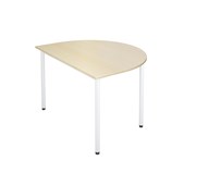 12:38 FSC bord akustik optimal laminat halvrundt 120-90 cm hvidt understel