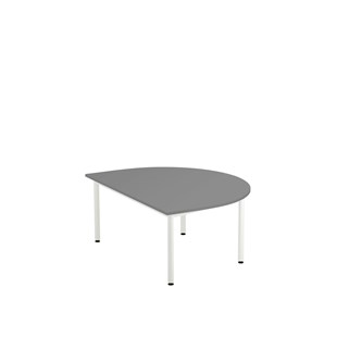 12:38 FSC bord akustik optimal laminat halvrundt 120-90 cm hvidt understel