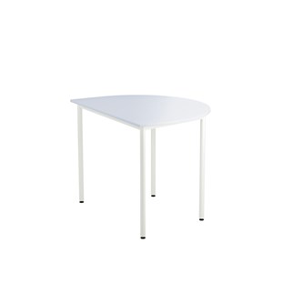 12:38 FSC bord akustik optimal laminat halvrundt 120-90 cm hvidt understel