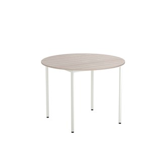 12:38 FSC bord HT rundt Ø120 cm hvidt understel