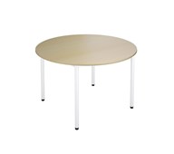 12:38 FSC bord HT rundt Ø120 cm hvidt understel