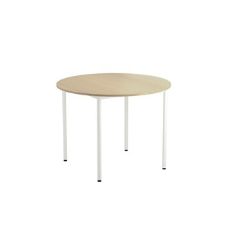 12:38 FSC bord HT rundt Ø120 cm hvidt understel