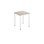 12:38 FSC bord akustik optimal laminat 70x70 cm hvidt understel