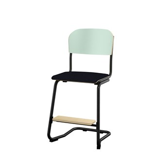 Matte FSC stol sh 50 cm lille sæde sort stel